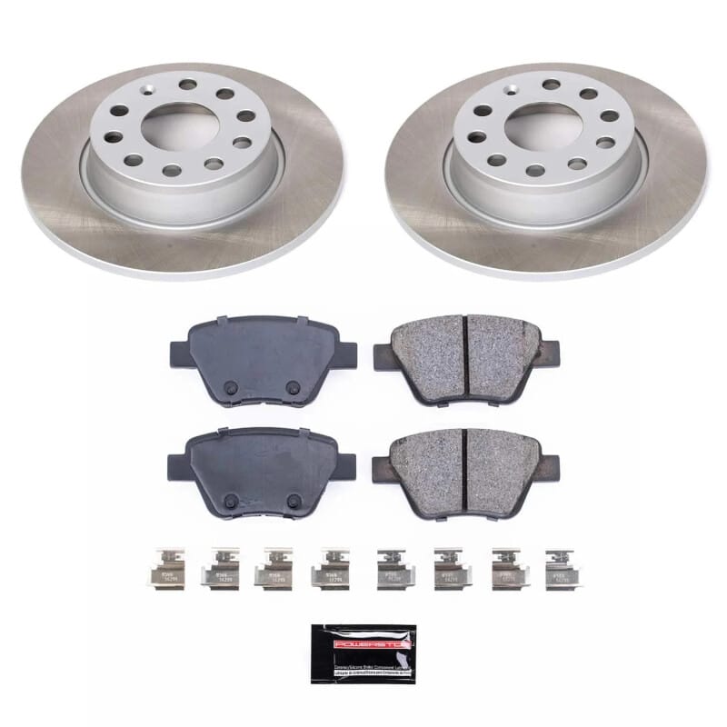 PowerStop — Semi-Coated Rotor and Low-Dust Ceramic Brake Pad Kit