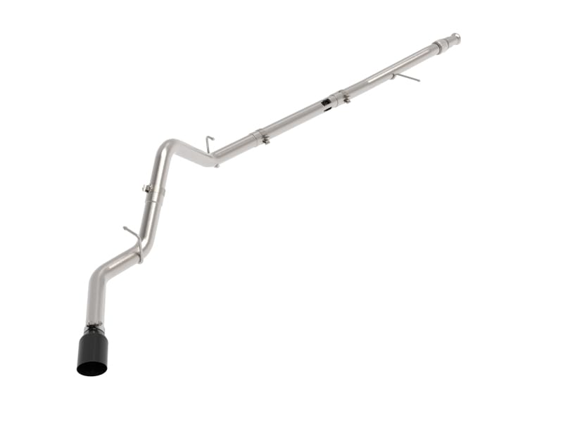 aFe — Large Bore-HD 3 IN 409 Stainless Steel DPF-Back Exhaust System w/Black Tip