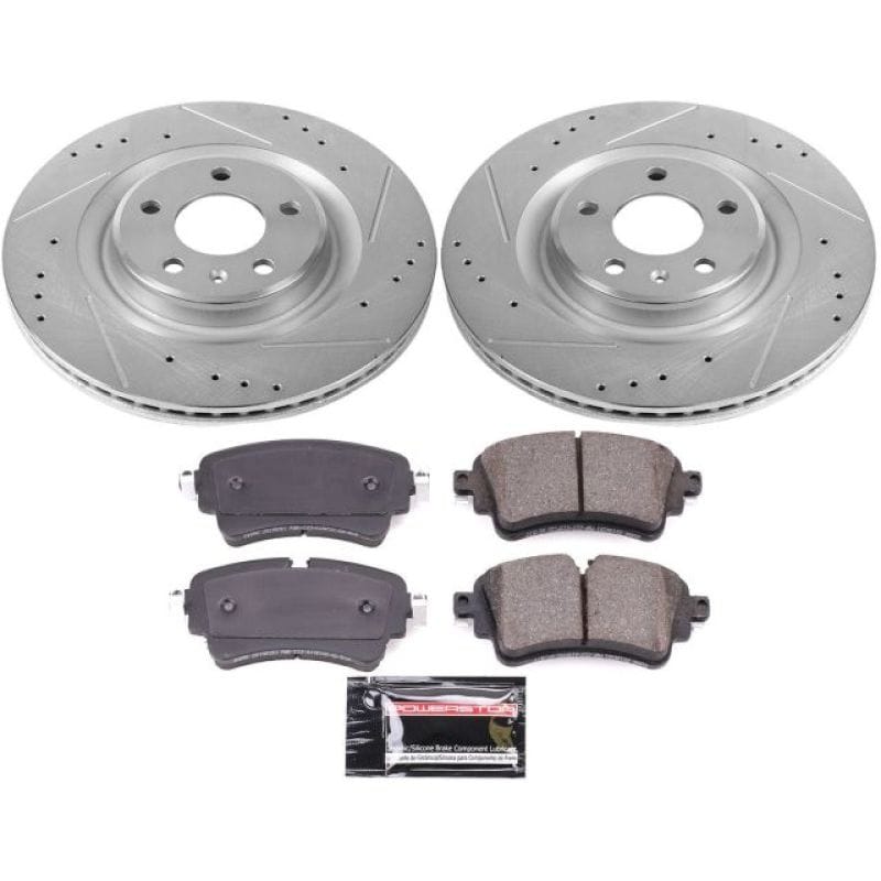 PowerStop — Z23 Daily Driver Carbon-Fiber Ceramic Brake Pad and Drilled & Slotted Rotor Kit