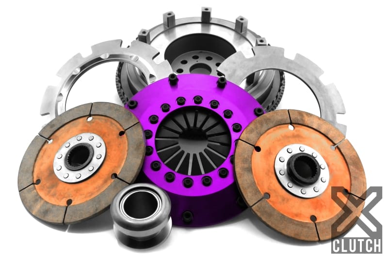 XCLUTCH — Clutch Kit Inc Chromoly Flywheel; 8"  Twin Solid Ceramic Clutch Discs