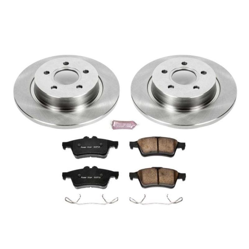 PowerStop — OE Stock Replacement Low-Dust Ceramic Brake Pad and Rotor Kit