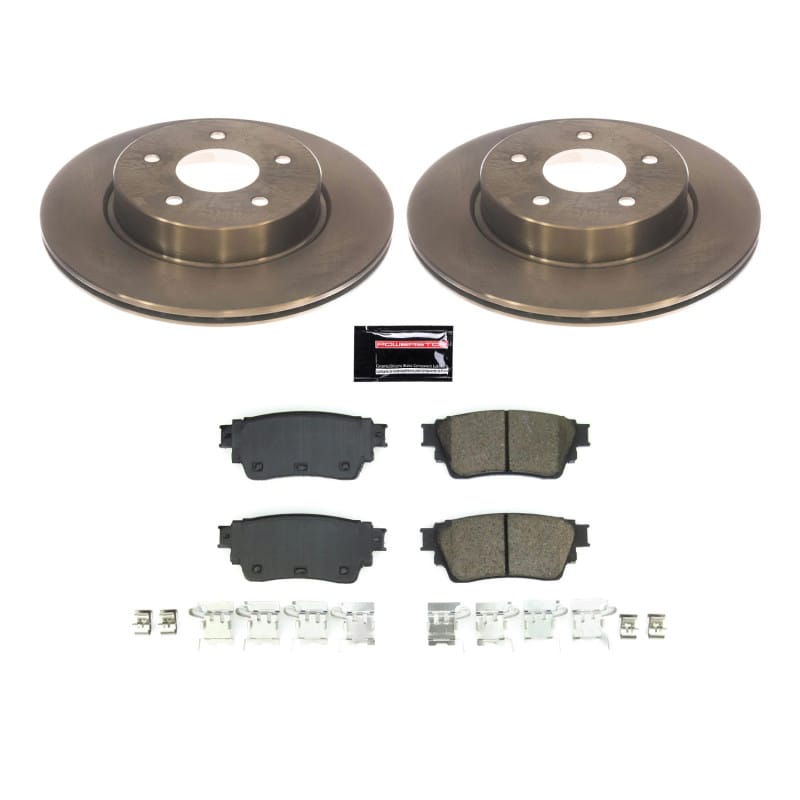 PowerStop — OE Stock Replacement Low-Dust Ceramic Brake Pad and Rotor Kit