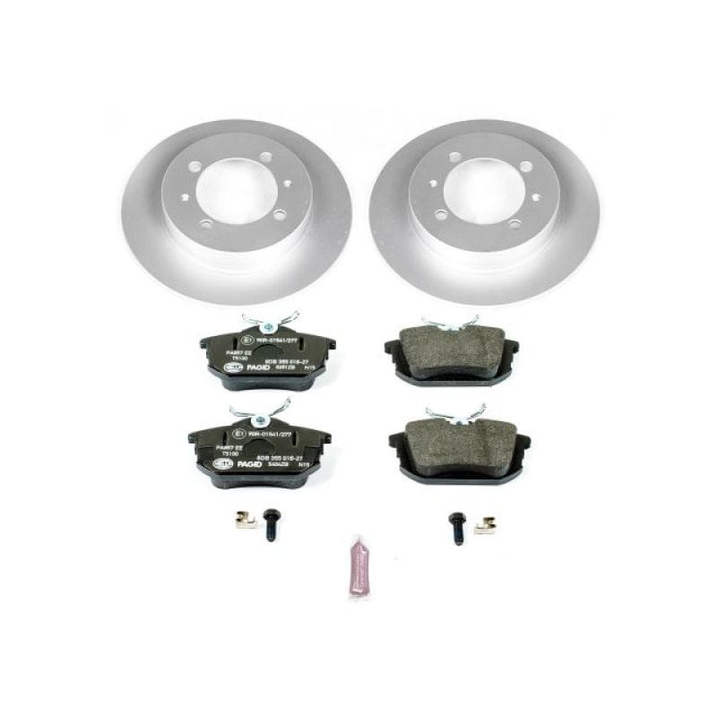 PowerStop — Genuine Geomet Coated Rotors, ECE-R90 Brake Pads + Hardware Kit