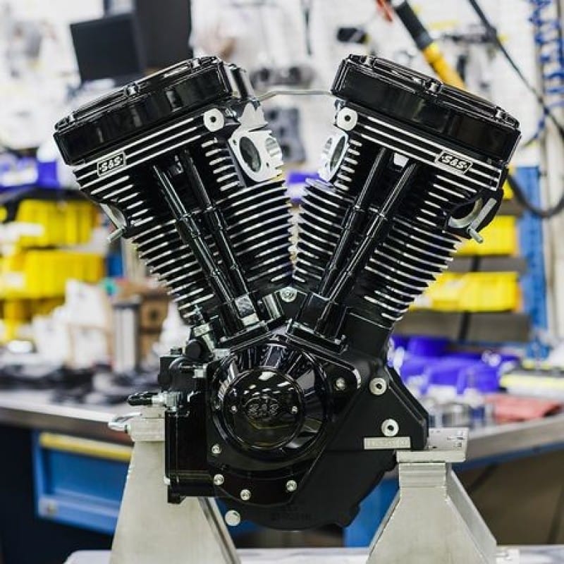 S&S Cycle — S&S Cycle 84-99 BT Black Edition V124 Long Block Engine w/ 640 Cams & Chrome Billet Gear Cover
