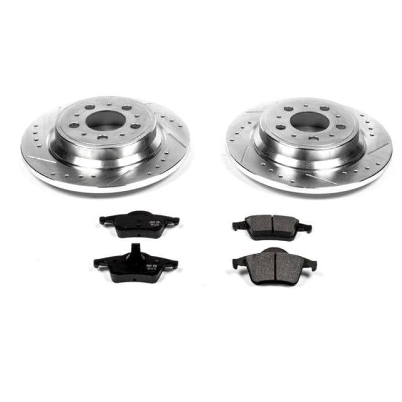 PowerStop — Z23 Daily Driver Carbon-Fiber Ceramic Brake Pad and Drilled & Slotted Rotor Kit