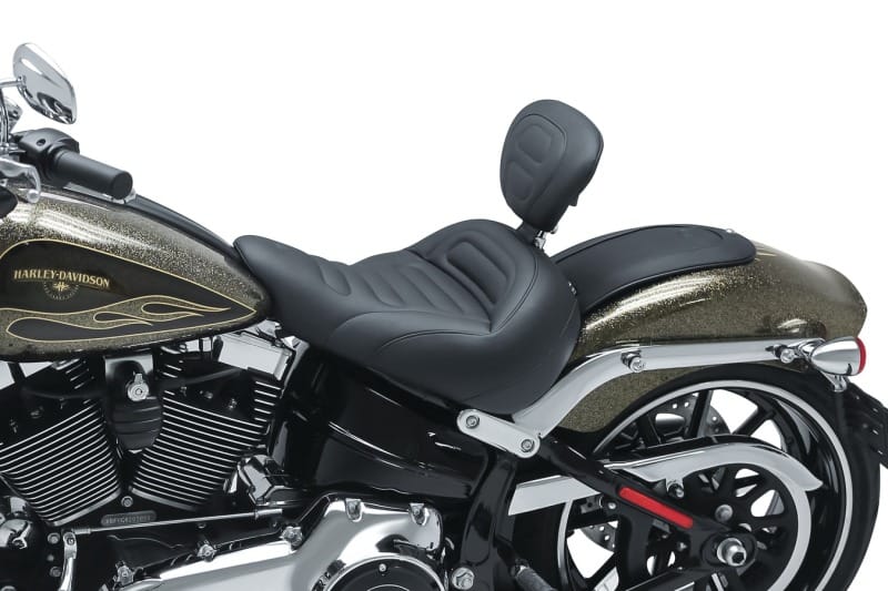 Mustang Motorcycle — Mustang 13-17 Harley Softail Breakout Standard Touring Solo Seat - Black