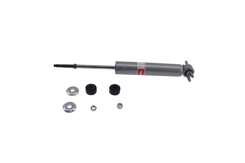 KYB — The KYB Gas-a-just monotube shock absorber has additional performance advantages over the traditional twin-tube design: It can instantly, automatically adjust to your performance needs and never experiences fade due to aeration. The KYB Gas-a-just has two separate working chambers: An air-free hydraulic piston and valve area for responsiveness and control, and a second high-pressure nitrogen gas area with a floating piston that provides a comfortable ride during normal driving and adds instant p
High Pressure Monotube Gas Shock