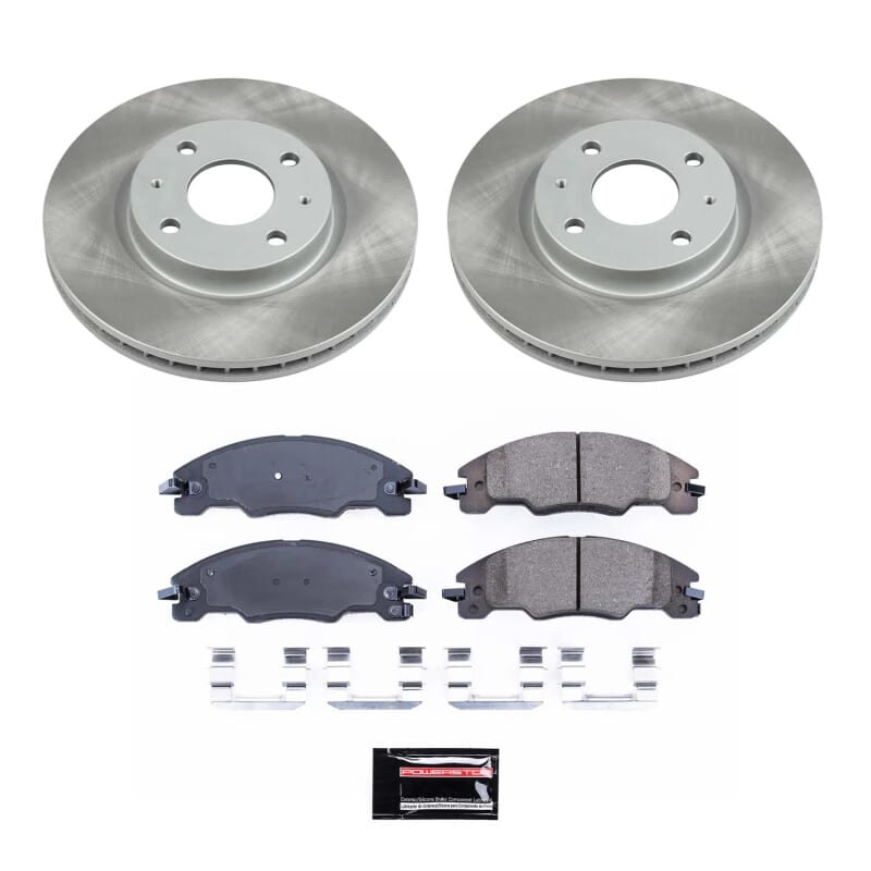PowerStop — Semi-Coated Rotor and Low-Dust Ceramic Brake Pad Kit