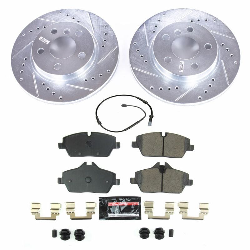 PowerStop — Z23 Daily Driver Carbon-Fiber Ceramic Brake Pad and Drilled & Slotted Rotor Kit