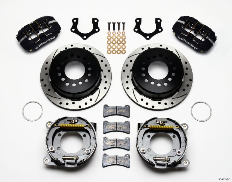Wilwood — KIT,REAR,DISC/DRUM,MOPAR/DANA,2.50,GREEN SNAP RING,1PC 11.00,SRP,BLACK PWD CT