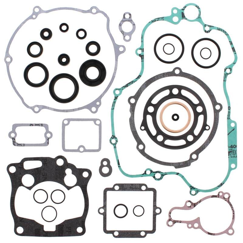 Vertex Pistons — Vertex Gaskets 95-97 Kawasaki KX125 Complete Gasket Kit w/ Oil Seals