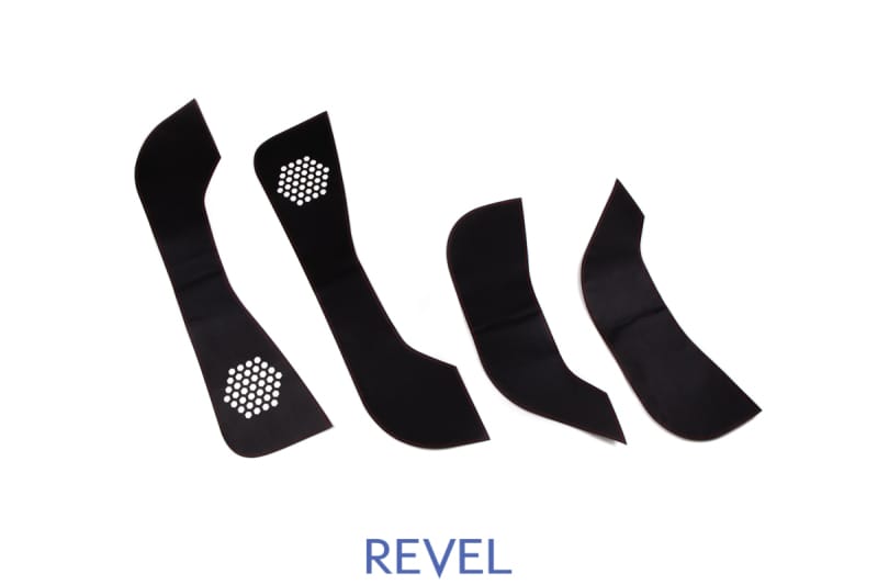 Revel — Revel GT Design Kick Panel Cover (Red Stitch) 16-19 Tesla Model 3 - 4 Pieces