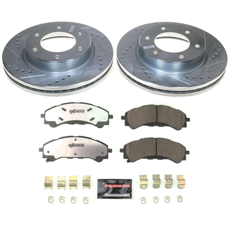 PowerStop — Z36 Truck and SUV Carbon-Fiber Ceramic Brake Pad and Drilled & Slotted Rotor Kit