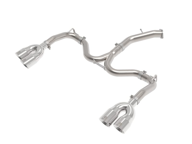 aFe — Takeda 3 IN to 2-1/2 IN 304 Stainless Steel Axle-Back Exhaust w/ Polished Tips