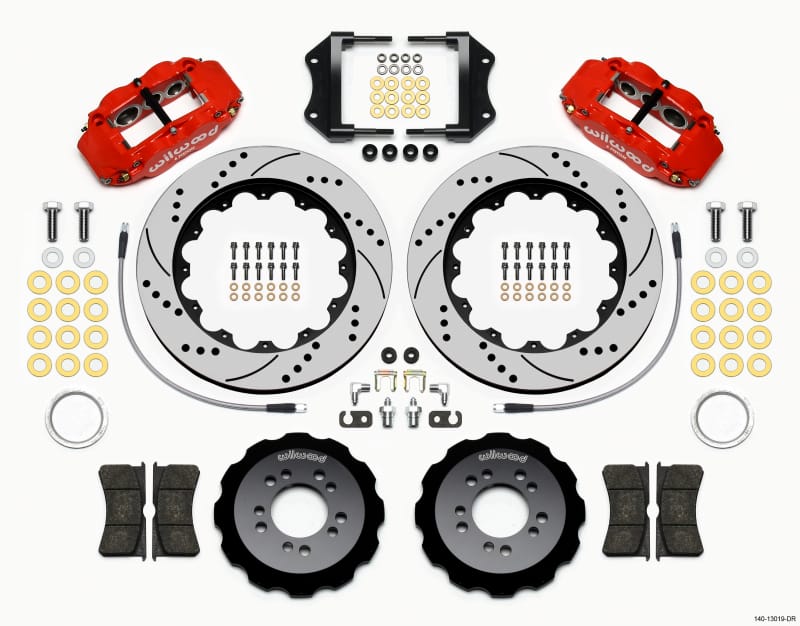 Wilwood — KIT,FRONT,FORD FOCUS 2013,FNSL6R,14.00x 1.10,FRONT MT,SRP,RED,W/LINES