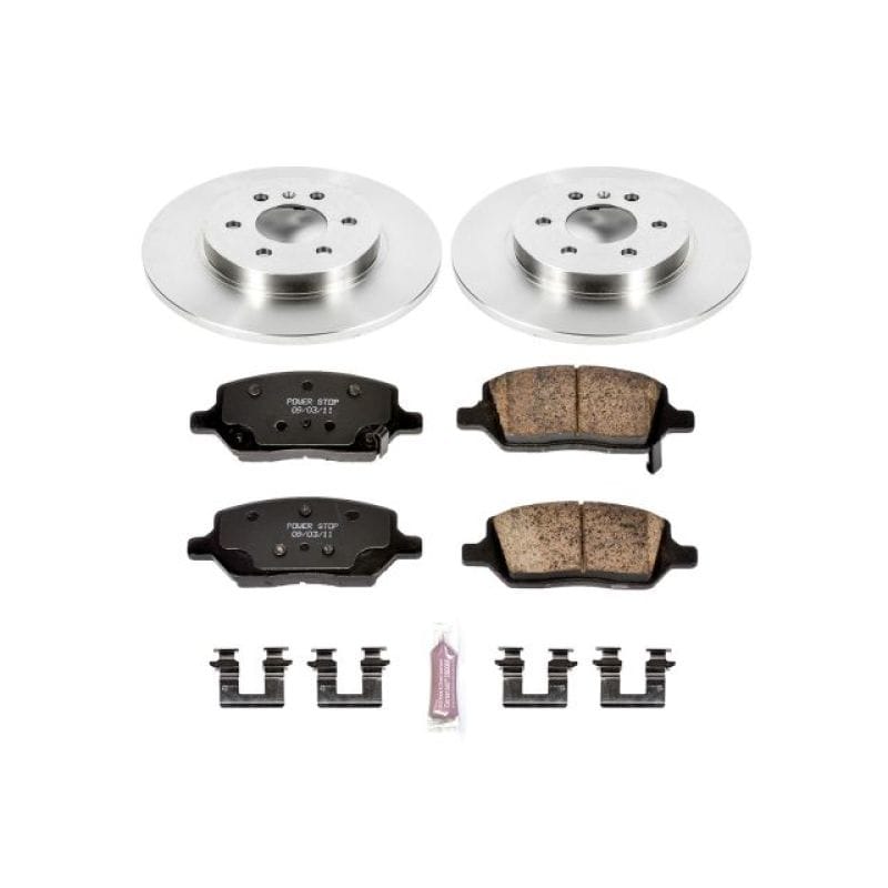 PowerStop — OE Stock Replacement Low-Dust Ceramic Brake Pad and Rotor Kit