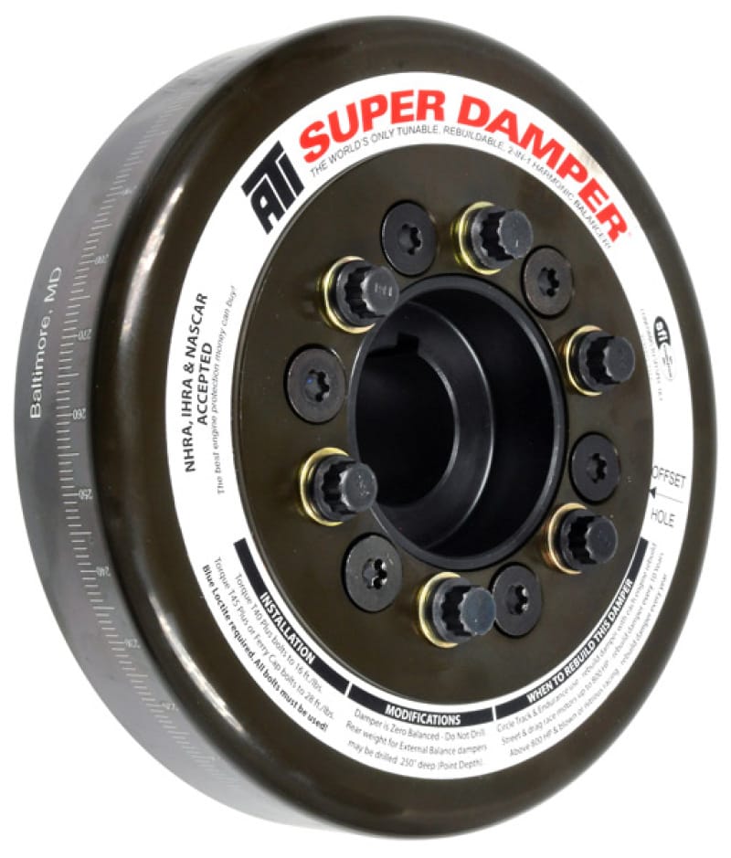 ATI — ATI Damper - 7.074in - Steel - Oliver Tractor - 6 Cyl - Chevy Front - 3 Ring - Diesel