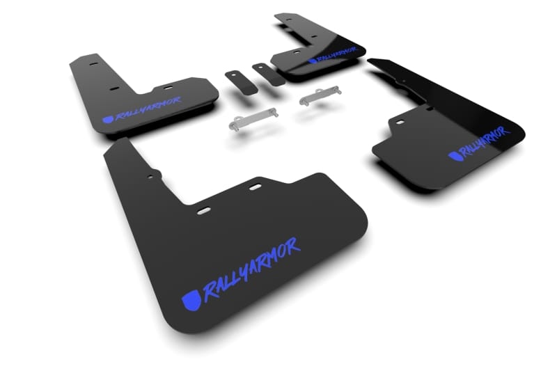 Rally Armor — Black Mud Flap/Blue Logo