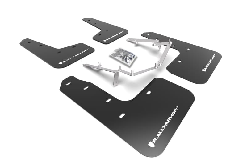 Rally Armor — Black Mud Flap/White Logo
