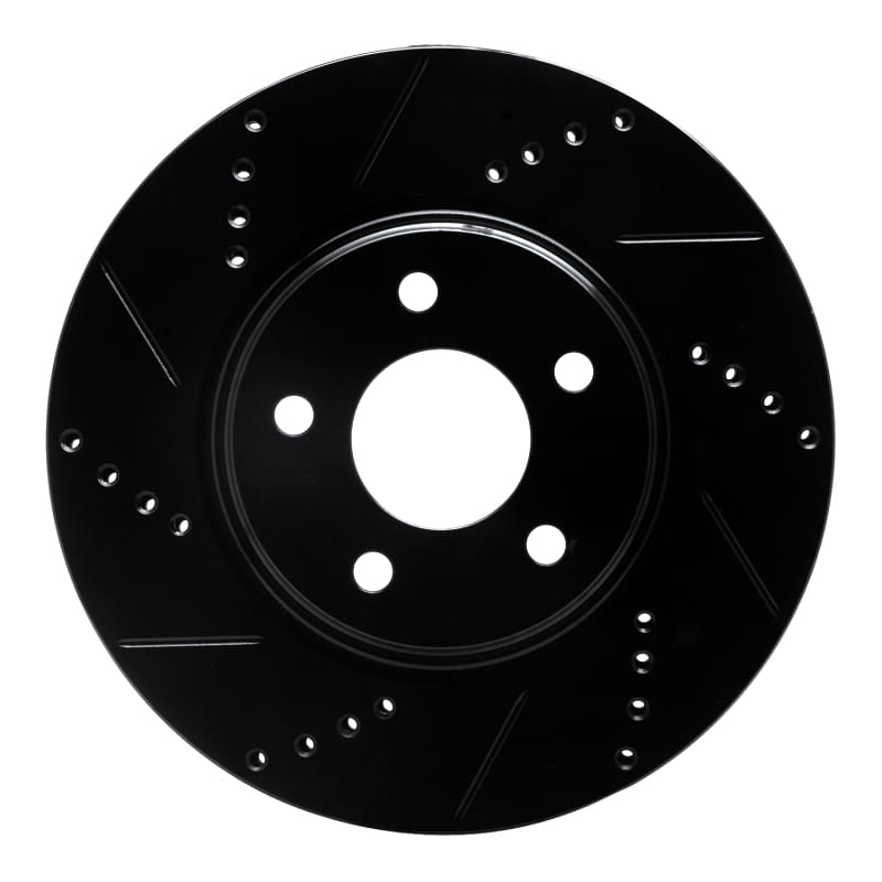 R1 Concepts — R1 Concepts Brake Rotor Drilled and Slotted Black