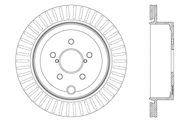 Stoptech — StopTech Sport Cross Drilled Brake Rotor; Rear Right