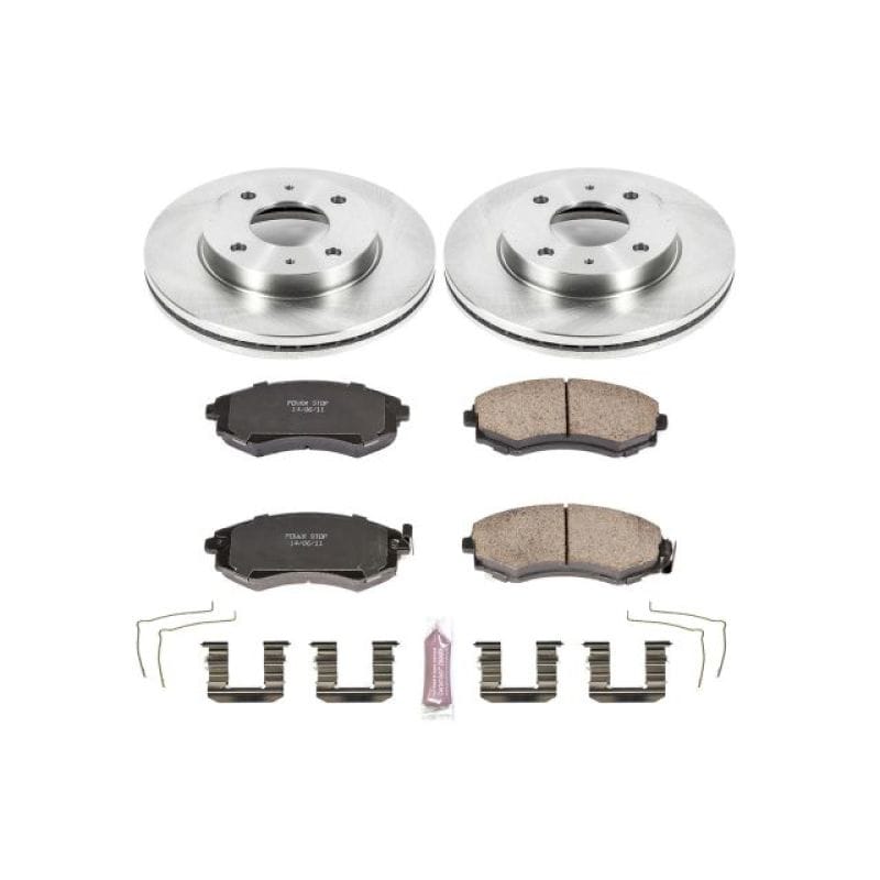 PowerStop — OE Stock Replacement Low-Dust Ceramic Brake Pad and Rotor Kit