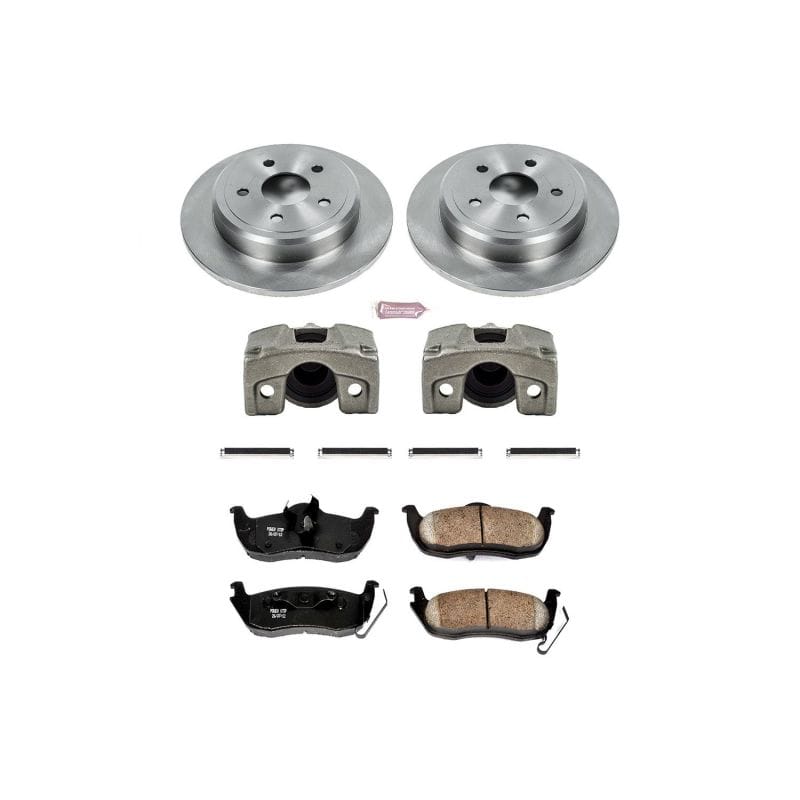 PowerStop — OE Stock Replacement Low-Dust Ceramic Brake Pad, Rotor and Caliper Kit
