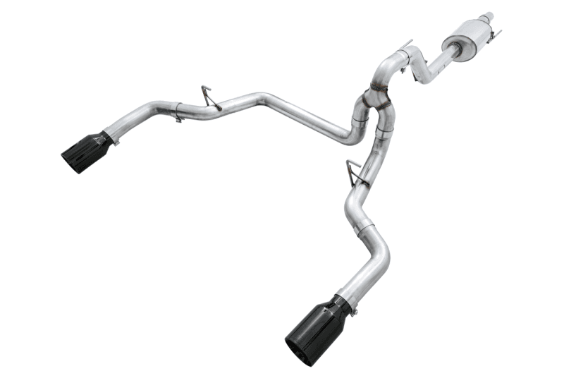AWE Tuning — AWE 0FG Dual Exit Exhaust for '15-'20 F-150 - 5" Diamond Black Tips