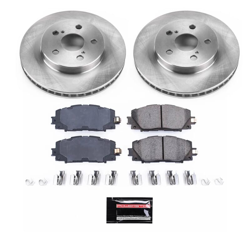 PowerStop — Semi-Coated Rotor and Low-Dust Ceramic Brake Pad Kit