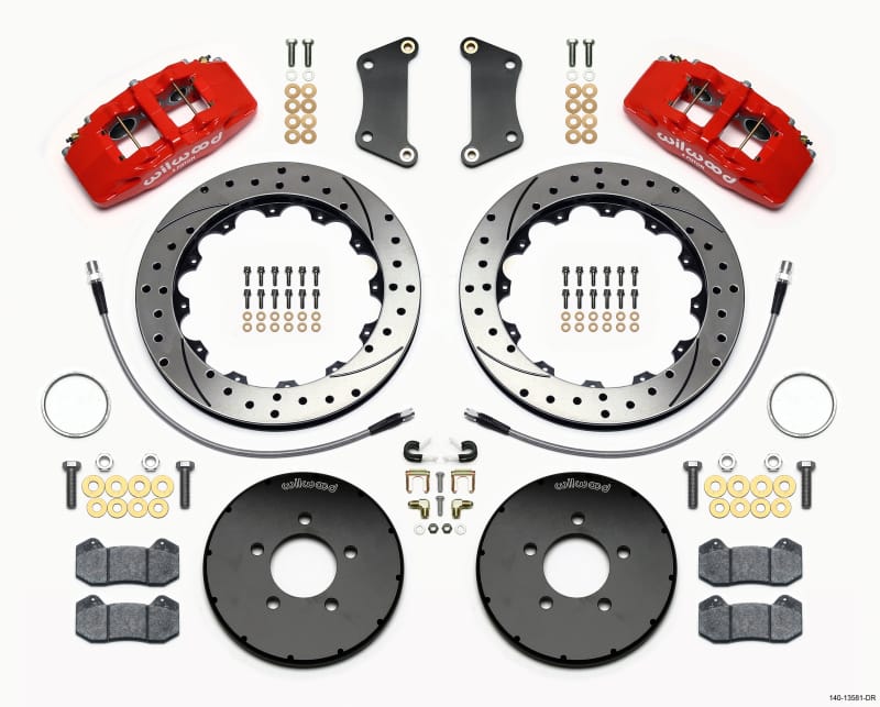 Wilwood — KIT,FRONT,MAZDA 3,05-UP,DP6,12.88x1.10 SRP,RED,W/LINES