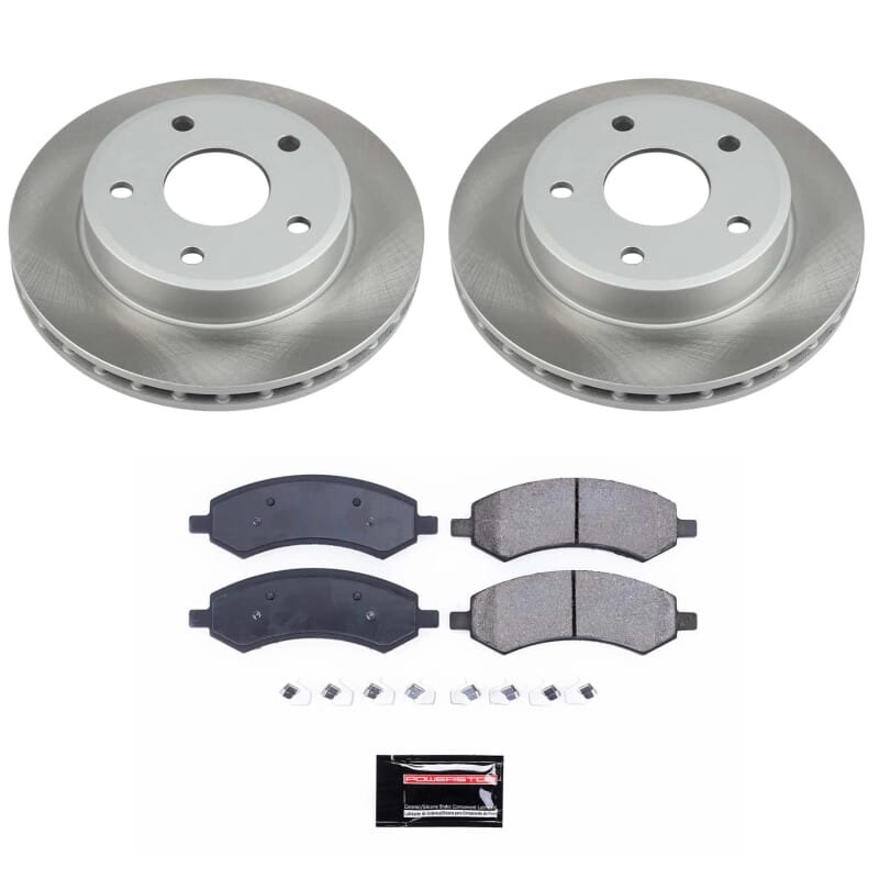 PowerStop — Semi-Coated Rotor and Low-Dust Ceramic Brake Pad Kit