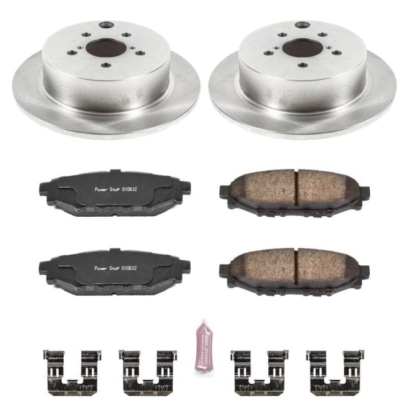 PowerStop — OE Stock Replacement Low-Dust Ceramic Brake Pad and Rotor Kit