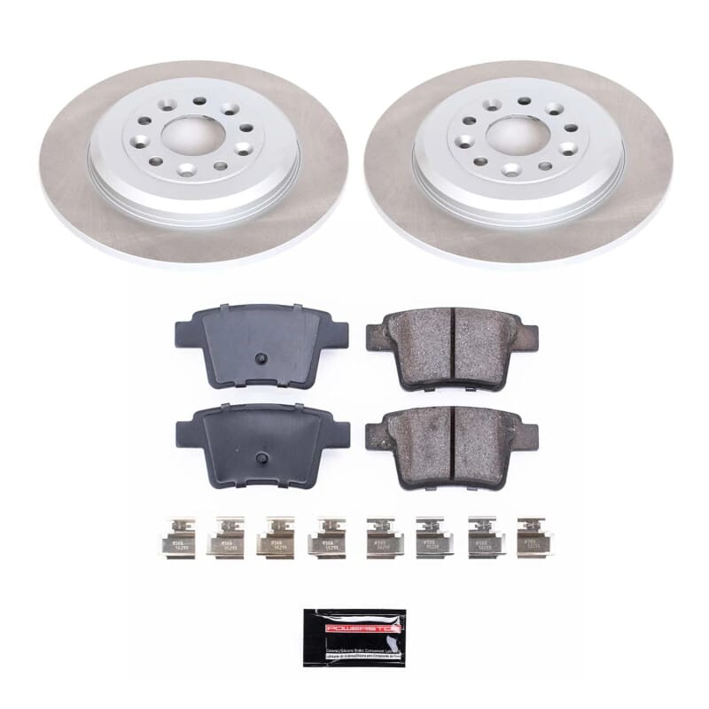PowerStop — Semi-Coated Rotor and Low-Dust Ceramic Brake Pad Kit
