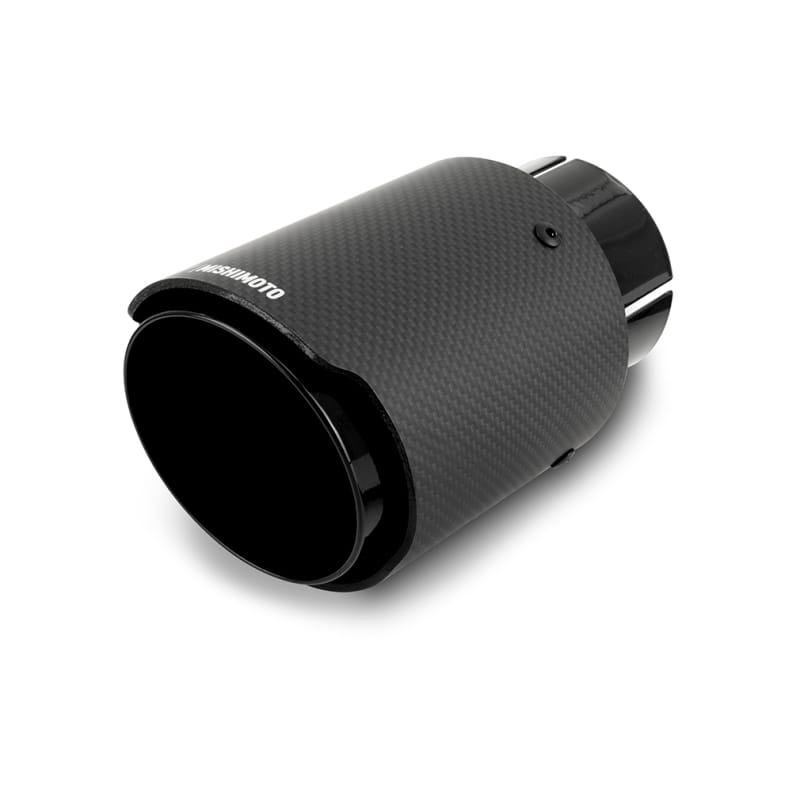 Mishimoto — Exhaust Tip, Black/Carbon Fiber, Single, 2.50in