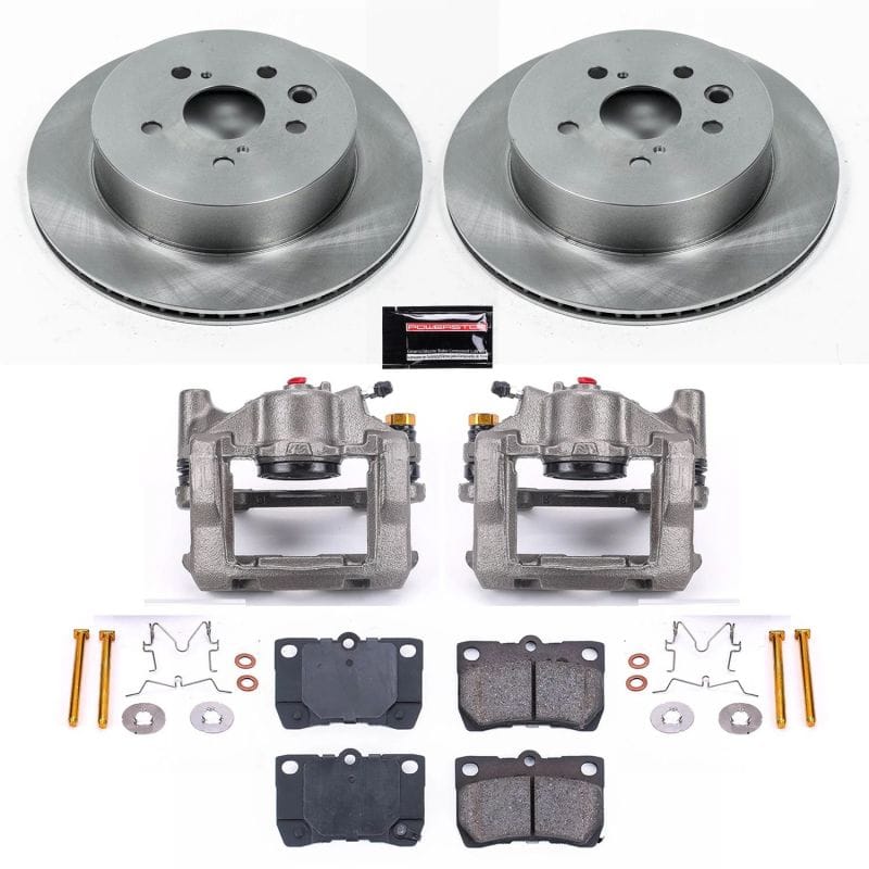 PowerStop — OE Stock Replacement Low-Dust Ceramic Brake Pad, Rotor and Caliper Kit