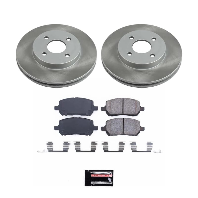PowerStop — Semi-Coated Rotor and Low-Dust Ceramic Brake Pad Kit