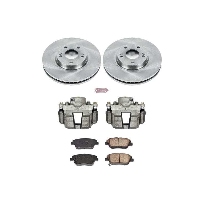 PowerStop — OE Stock Replacement Low-Dust Ceramic Brake Pad, Rotor and Caliper Kit