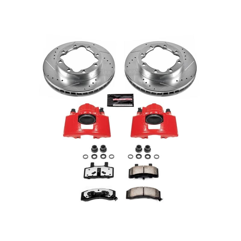 PowerStop — Z36 Truck and SUV Ceramic Brake Pad, Drilled & Slotted Rotor, and Caliper Kit