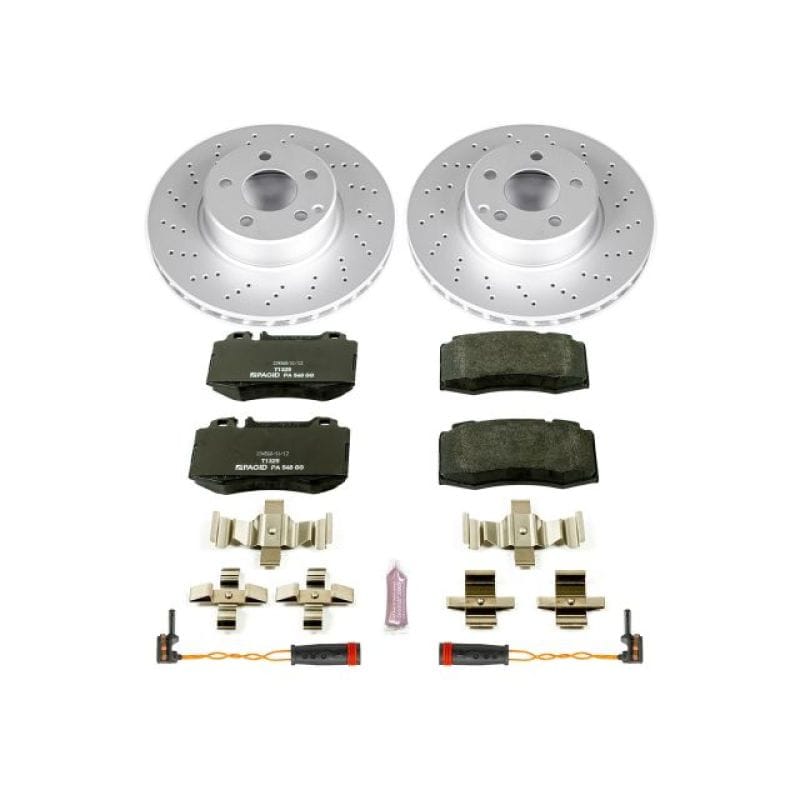 PowerStop — Genuine Geomet Coated Rotors, ECE-R90 Brake Pads + Hardware Kit