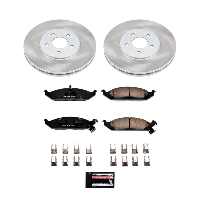 PowerStop — Semi-Coated Rotor and Low-Dust Ceramic Brake Pad Kit