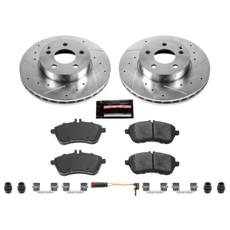 PowerStop — Z23 Daily Driver Carbon-Fiber Ceramic Brake Pad and Drilled & Slotted Rotor Kit