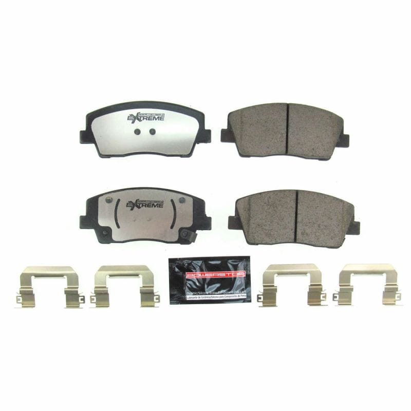 PowerStop — PowerStop - Z26 Performance Carbon-Fiber Ceramic Brake Pads with Hardware Kit