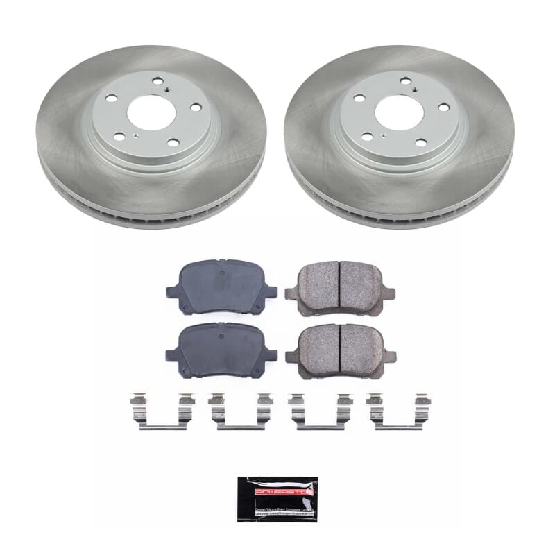 PowerStop — Semi-Coated Rotor and Low-Dust Ceramic Brake Pad Kit