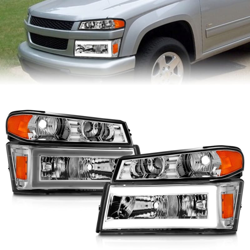 ANZO — ANZO 04-12 GM Colorado/Canyon/I-Series Crystal Headlights - w/ Light Bar Chrome Housing 4pcs
Head Light Set
HdLtSet