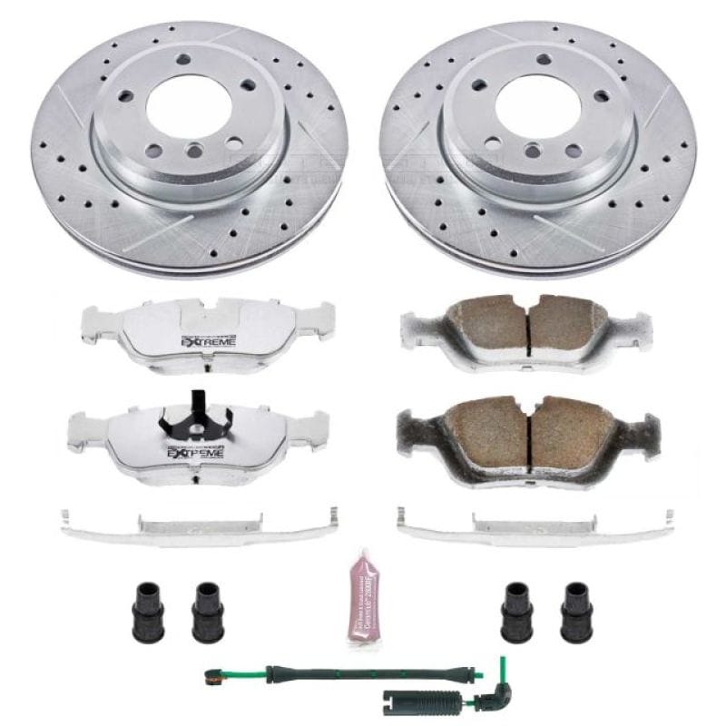 PowerStop — Z26 Street Performance Ceramic Brake Pad and Drilled & Slotted Rotor Kit