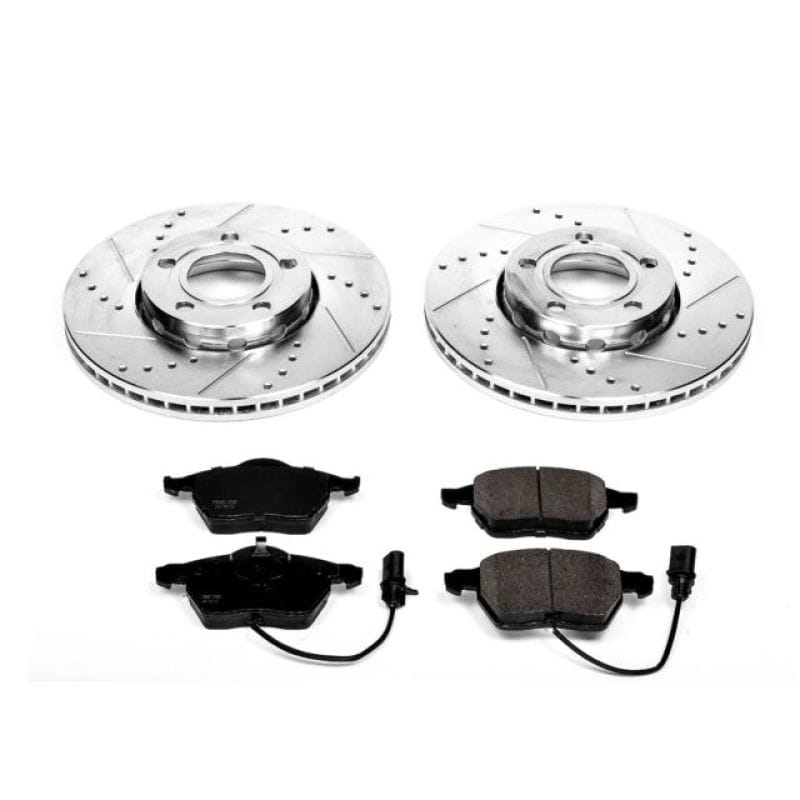 PowerStop — Z23 Daily Driver Carbon-Fiber Ceramic Brake Pad and Drilled & Slotted Rotor Kit