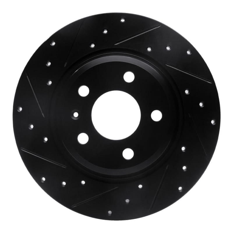 R1 Concepts — R1 Concepts Brake Rotor Drilled and Slotted Black