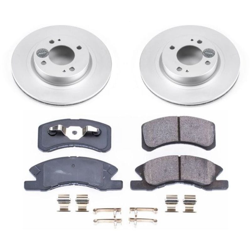 PowerStop — Genuine Geomet Coated Rotor and Low-Dust Ceramic Brake Pad Kit