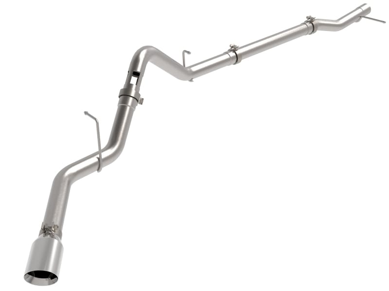 aFe — Large Bore-HD 3 IN 409 Stainless Steel DPF-Back Exhaust System w/ Polished Tip