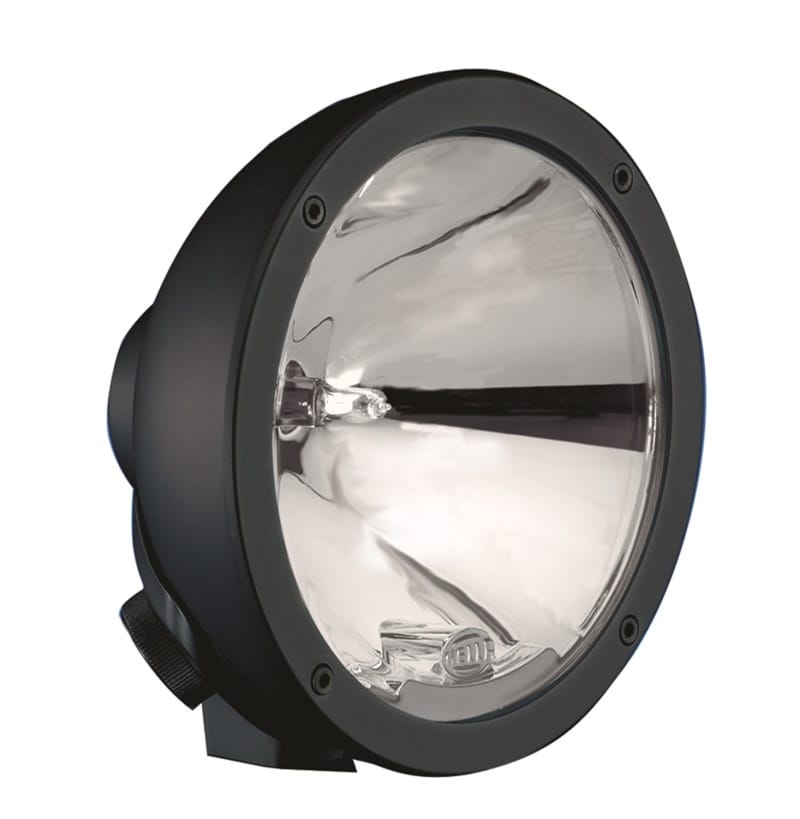 Hella — Hella Rallye 4000 Compact Black Driving Lamp w/ Bulb and Stone Shield